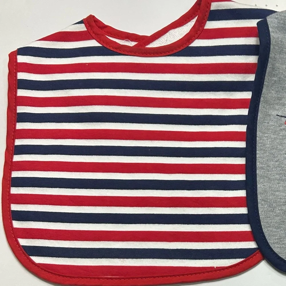 2 My 1st Fourth of July Patriotic Stars Bib Boys Baby Holiday